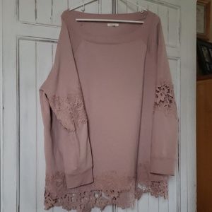 Maurice's lace cut out Sweatshirt